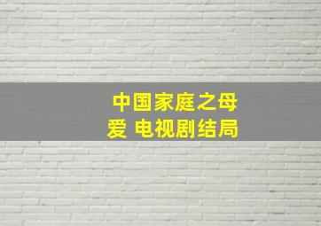 中国家庭之母爱 电视剧结局